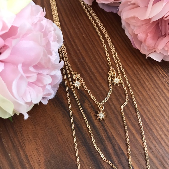 Boho Multilayer Star, Sun, Crystal Necklace - Picture 15 of 16